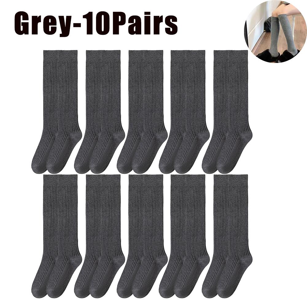 High Tube Slimming Long Socks for Women Autumn Winter Refined Cotton Pressure Leg Calf Socks Half Leg Toning Essential