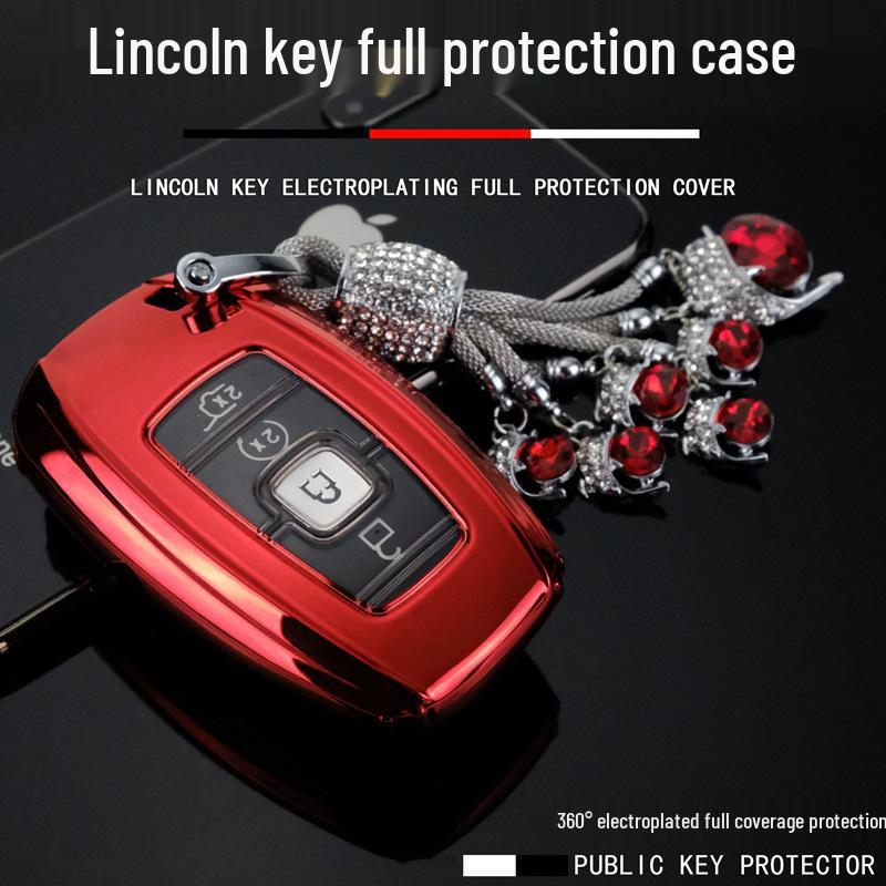 Applicable Lincoln Key Shell for Navigator, MKZ, Mariner, MKX, Continental - Remote Key Case/Car Key Bag