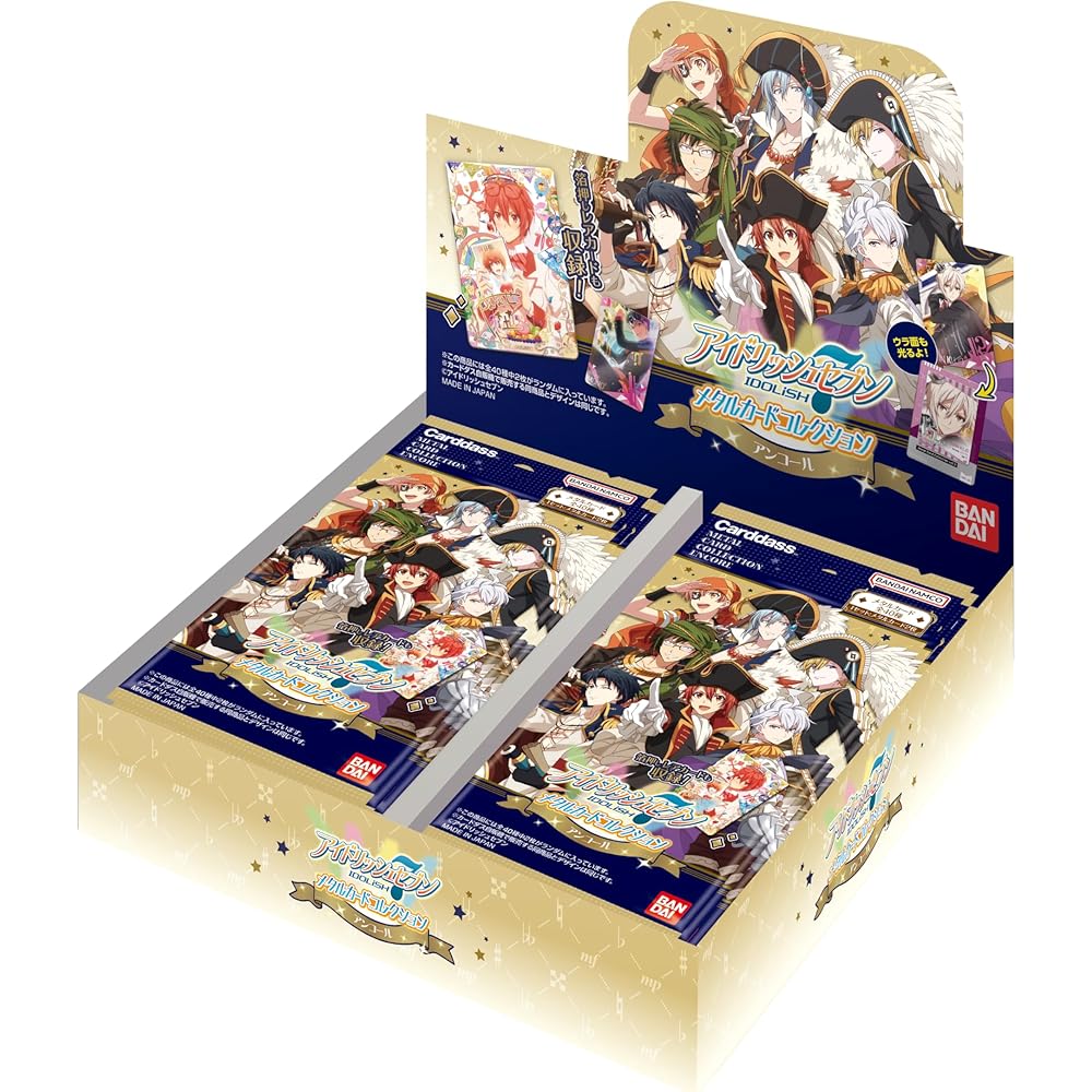 Bandai Idolish Seven Metal Card Collection Encore 24 Packs Box Age 15 and Up