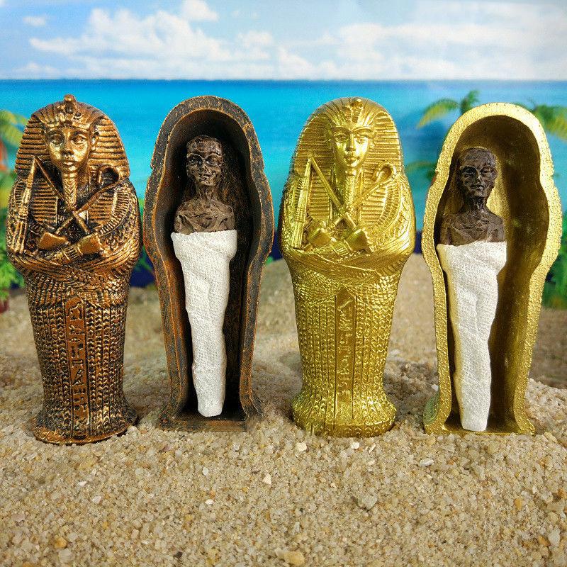 Ancient Egypt Mummy Coffin Ornament Detachable Resin Pharaoh Cleopatra Pyramid Gauze Gift Souvenir Simulation Handicraft