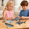 1/6Pcs Simulation Sea Animal Figurine Miniature Shark Whale Dolphin Sculpture Educational Toy Ocean Creature Model Decoration Ornament