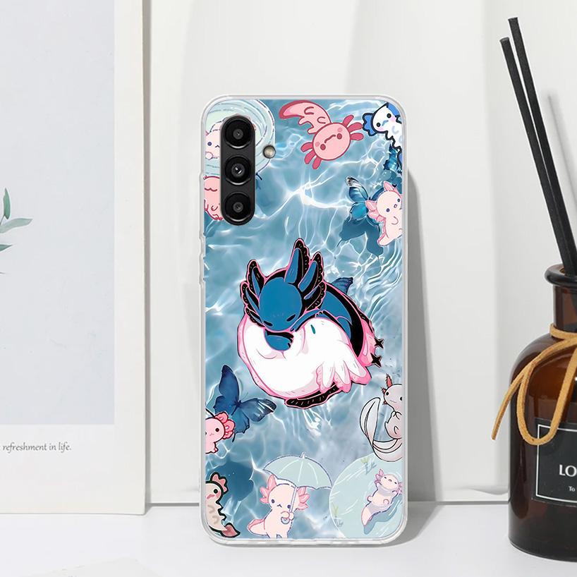 Cute Axolotl Kawaii Phone Case For Samsung Galaxy A17 A37 A57 A16 A26 A36 A56 A15 A25 A35 A55 A14 A24 A34 A54 A13 A23 A33 A53 A0