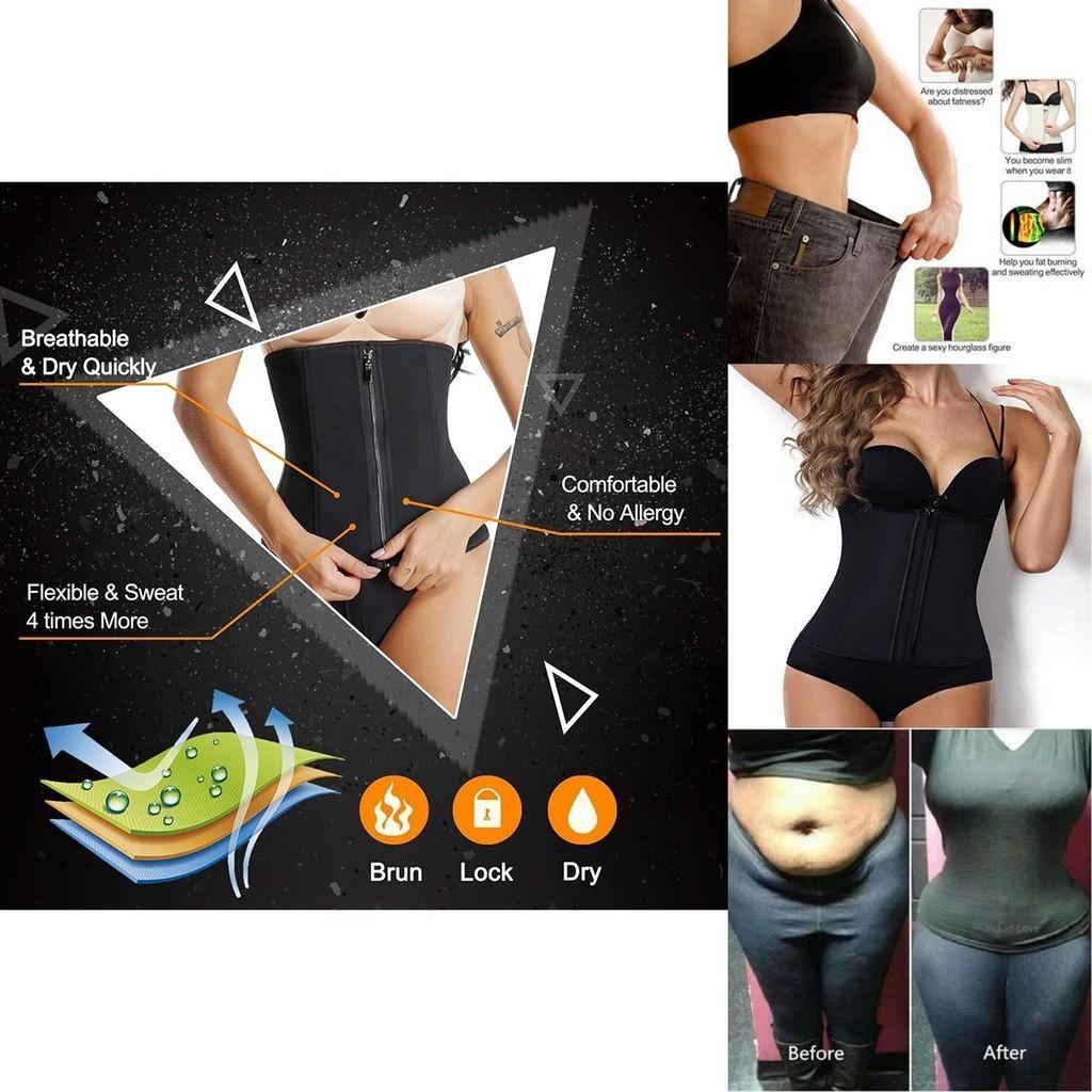 Body Shaper Korsett Neopren Taillentrainer Unterbrust Reißverschluss Schlankmachender Cincher