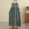 Plus Size Cotton Vintage Floral New In Dresses for Women Casual Loose Long Spring Autumn Dress