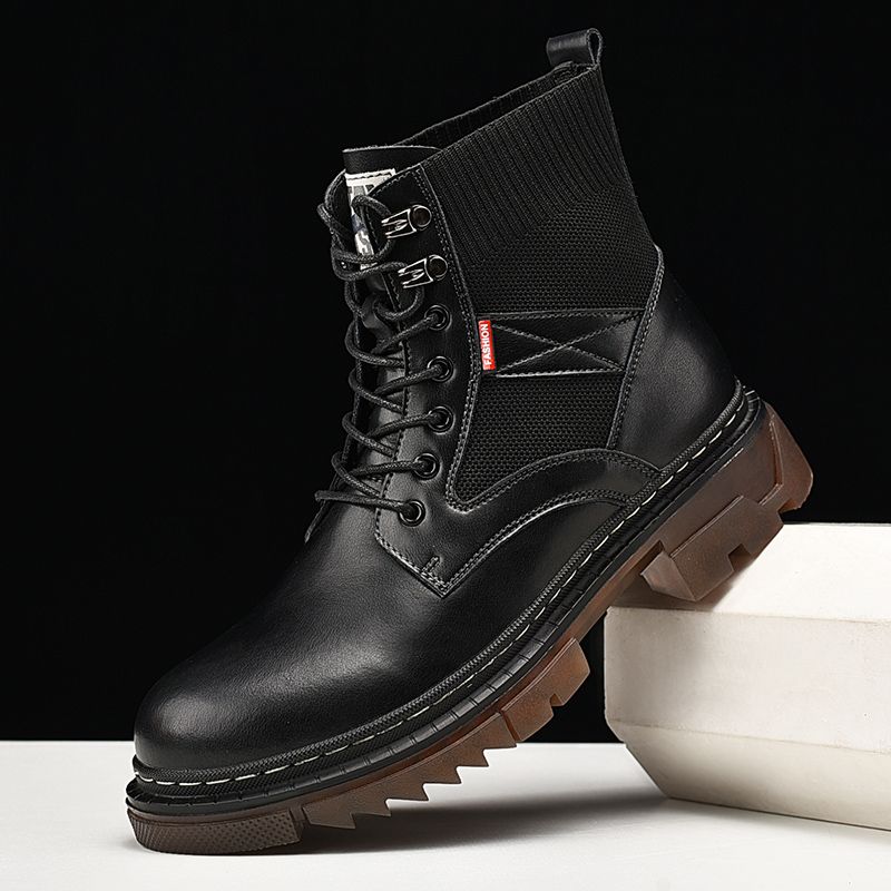 

Мужские кожаные ботинки Martin из ревеня, одинарные ботинки 45