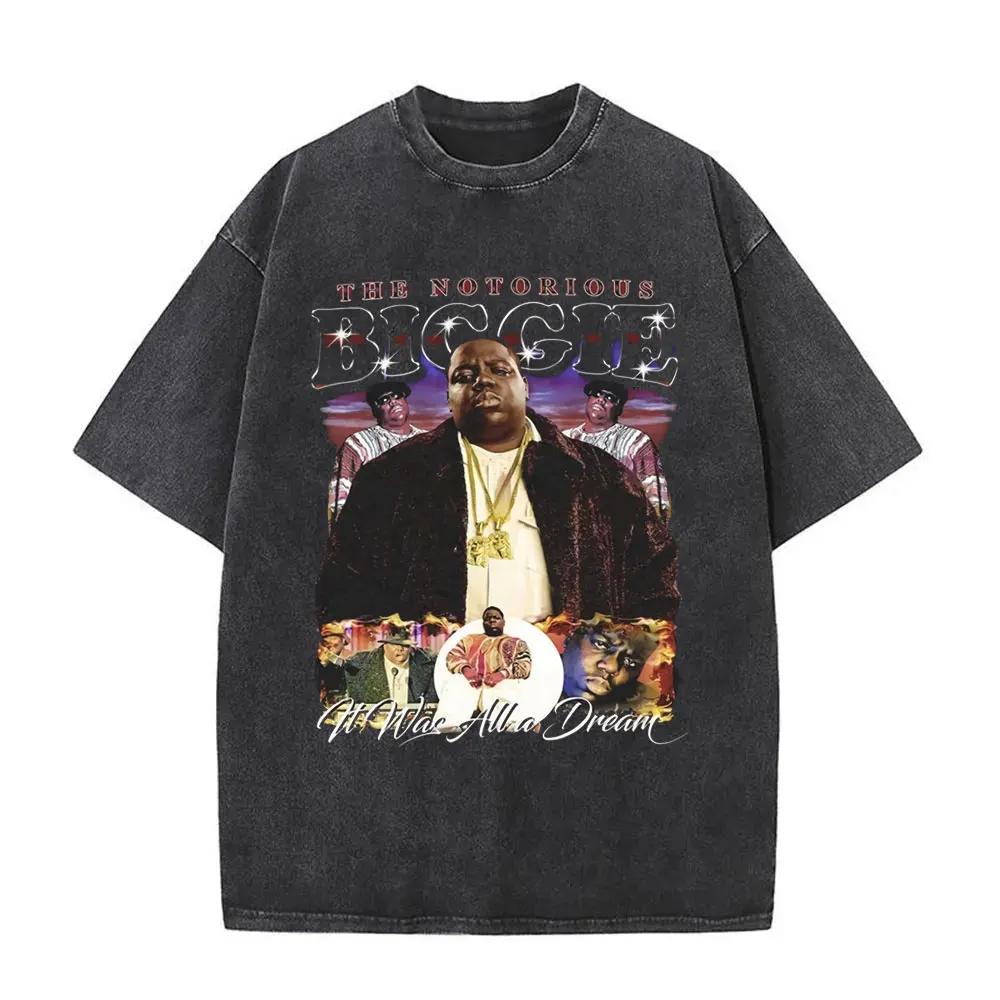The Notorious Big Ist War Alles Ein Traum Grafik Vintage Gewaschenes T-Shirt Hip Hop Rapper Biggie Smalls T Sh2764