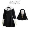 Halloween Cosplay Kostüm Mini Nonnenkostüm für Damen Erwachsene [BrightLala] - - - cos057-XL