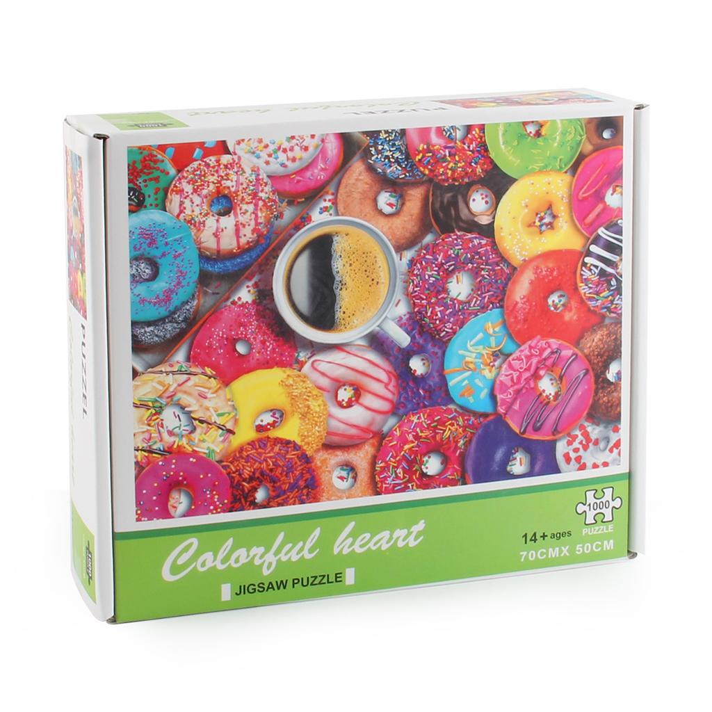 1000 Pieces Puzzle Donuts Colorful Desserts Personalized Thickened Paper Puzzle Factory
