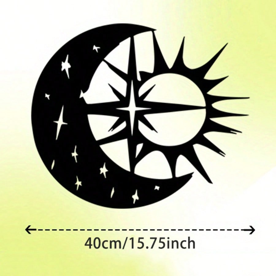 Sky Moon Sun Metal Wall Art Iron Sculpture Astronomy Decor Gift Home Office