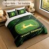 Set Biancheria da Letto 1 Copripiumino 2 Federe Stampa John Deere Morbido Tessuto per Letto Arredo Camera da Letto