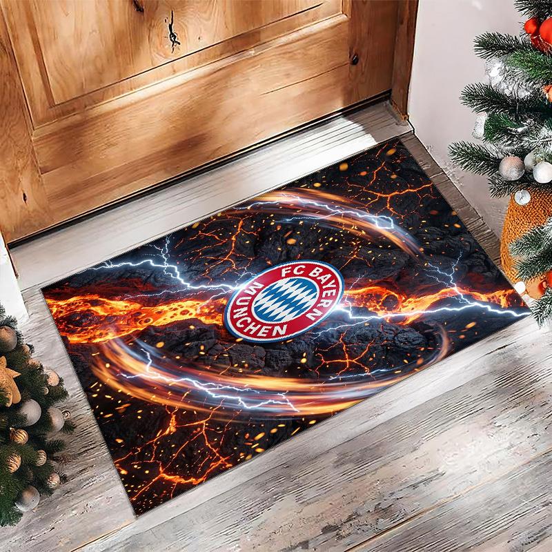 Bayern Munich Printed Flannel Area Rug Non Slip Soft Polyester Floor Carpet Indoor Decor Mat for Bedroom Living Room Sofa Game Room Home Decoration