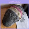 Water Washed Classic Cotton Beret Hat With Sunshade And Breathable Design