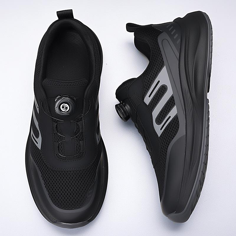 Summer Men's Sneakers with Rotating Buckle Comfy Non Slip Lace up Durable Shoes for Men Outdoor Activities Casual Shoes