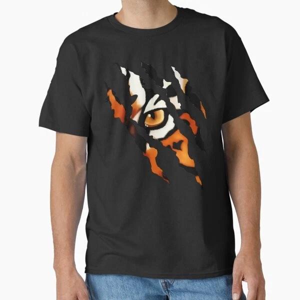 Fearless Tiger Cat Eye Claw Silhouette Classic T Made In Usaaus Tshirt S2xl S