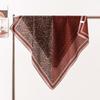 French retro leopard print silk scarf neck scarf simulation silk foreign style versatile temperament square scarf female live broadcast