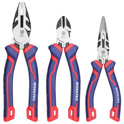 WORKPRO Pliers Pliers 3 Piece Strong Radio Diagonal Cutting Strong Home Automobile Steel Wire Cutting Set, Set, Set, Pliers, Pliers, Pliers, Nippers,