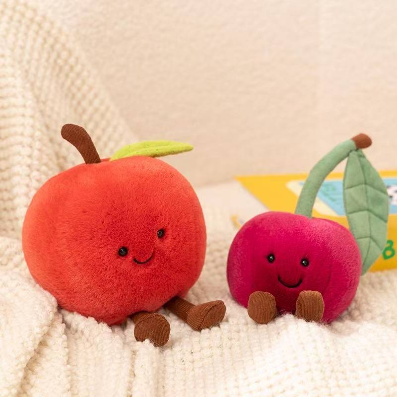 Latest Fun and Delicious Cherry Fruit Doll Kawaii Stuffed Plush Toy Doll Cartoon Anime Cute Gift for Children's Birthday