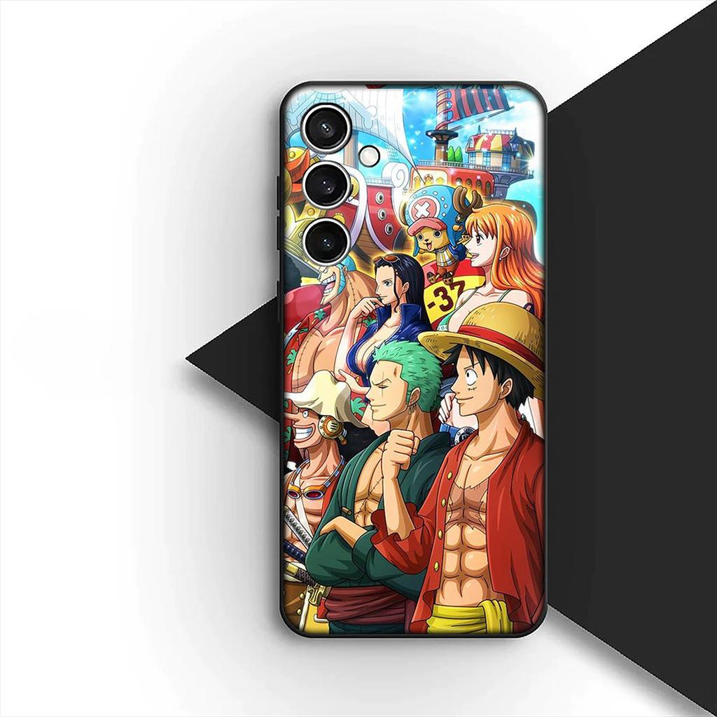 For Samsung Galaxy S24 S25 S23 FE Ultra Plus S7 Edge S25+ S23+ A56 5G Phone Cover Soft Case Nami One Pieces Luffy Roronoa Zoro