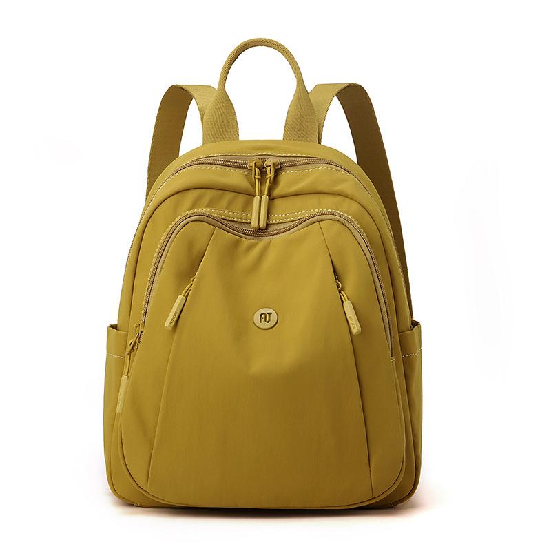Solid Color Women's Backpack Student Schoolbag