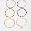 1 Piece Bohemian Style Beaded Ankle Chain Vacation Starfish Shaped Pendant Ankle Chain