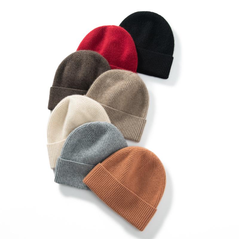 Unisex Winter Cashmere Knit Wide Fit Head Wrap Hat
