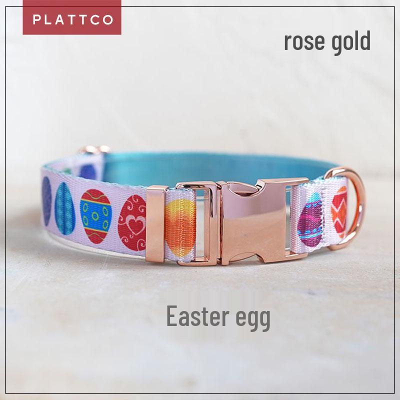 PLATTCO Easter Egg Series Colorful Nylon Pet Collar PDC341 L (2.5cm x 49-55cm)
