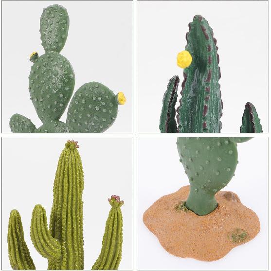 ARTIBETTER 3pcs Artificial Cactus Green Simulated Cactus Artificial Sand Decor Faux Succulent Decor Fake Cacti Plants Table Ornament Centerpieces for