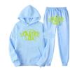 Set Felpa Streetwear Uomo Donna Outfit Casual Felpa con Grafica Stampata Syna Tuta