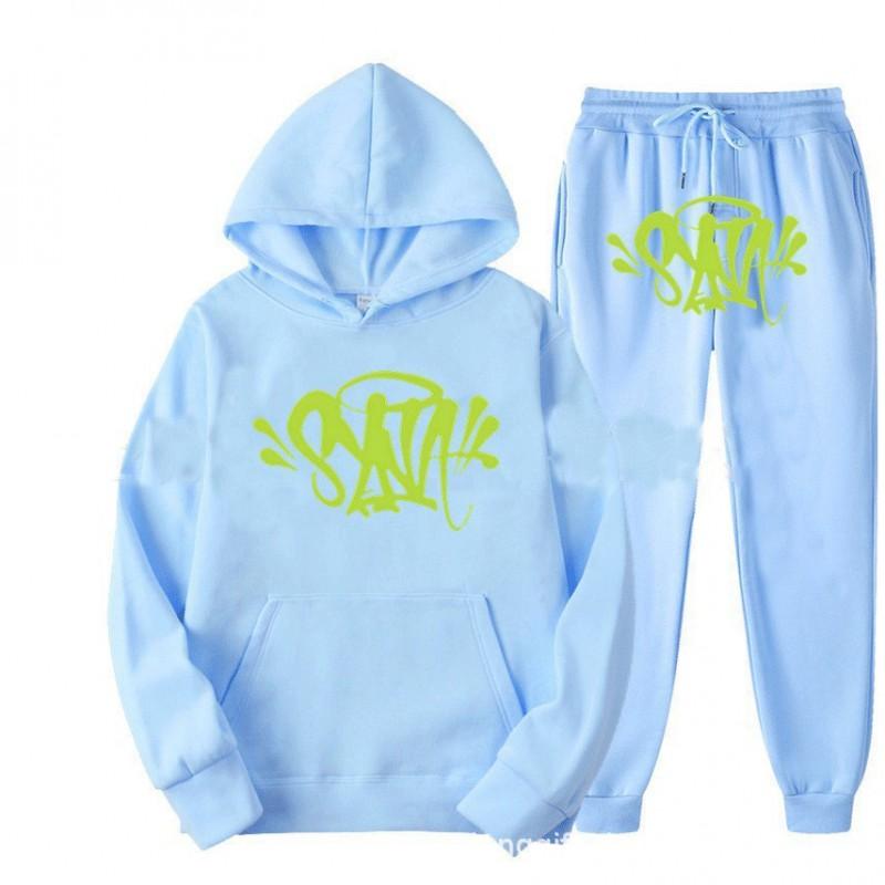 Set Felpa Streetwear Uomo Donna Outfit Casual Felpa con Grafica Stampata Syna Tuta