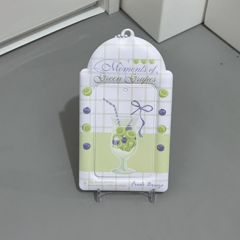 Kawaii Kanin PVC Fotoram för 3 tums Kpop Idol Kort Hållare Polaroid Fotokort Fickor ID-kort Skyddsfodral Väska Hänge