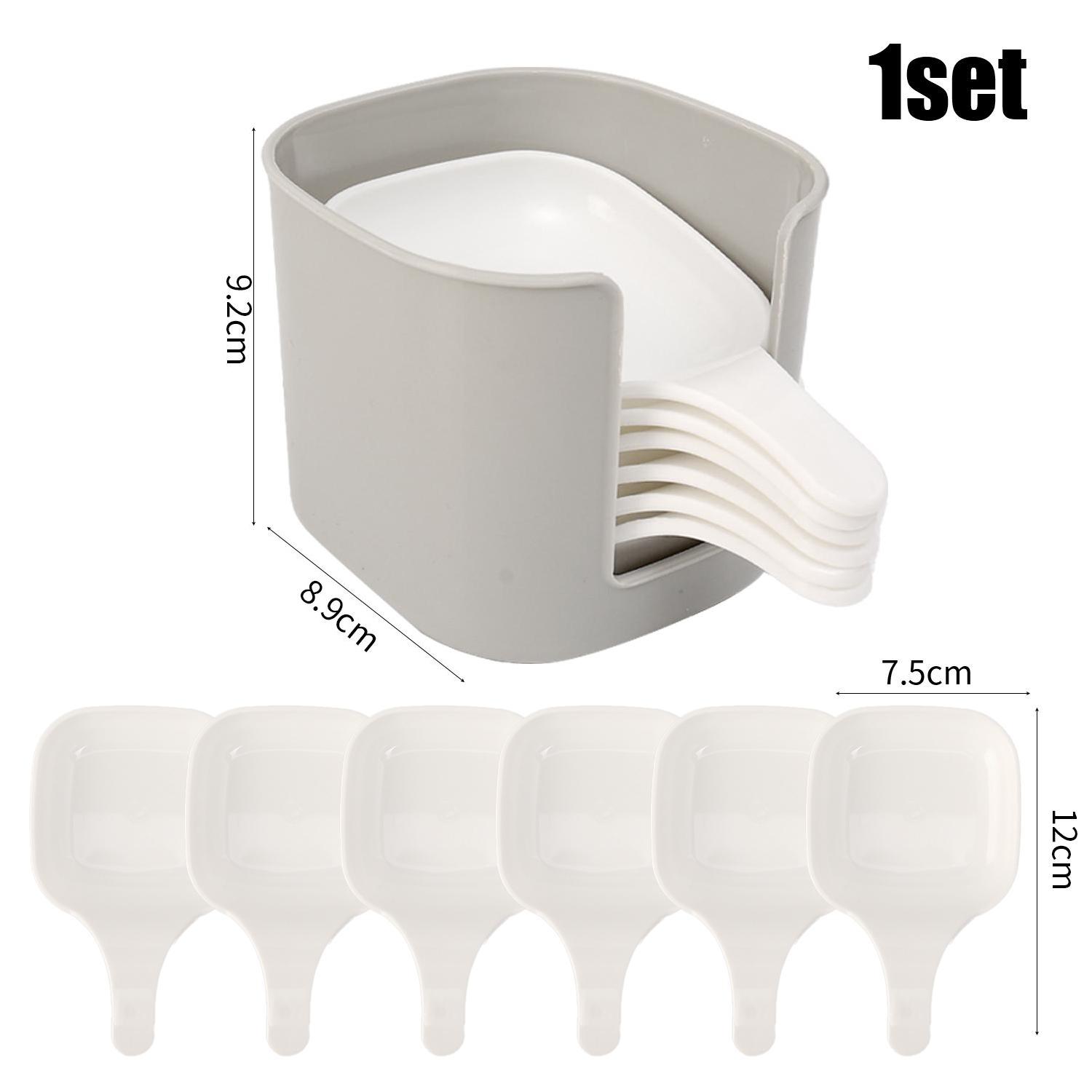 6PCS Seasoning Dish Set Kitchen Dipping Sauce Holder with Handle Sauce Dish Bowl Portable Seasoning Sauce Tray for Picnic Family