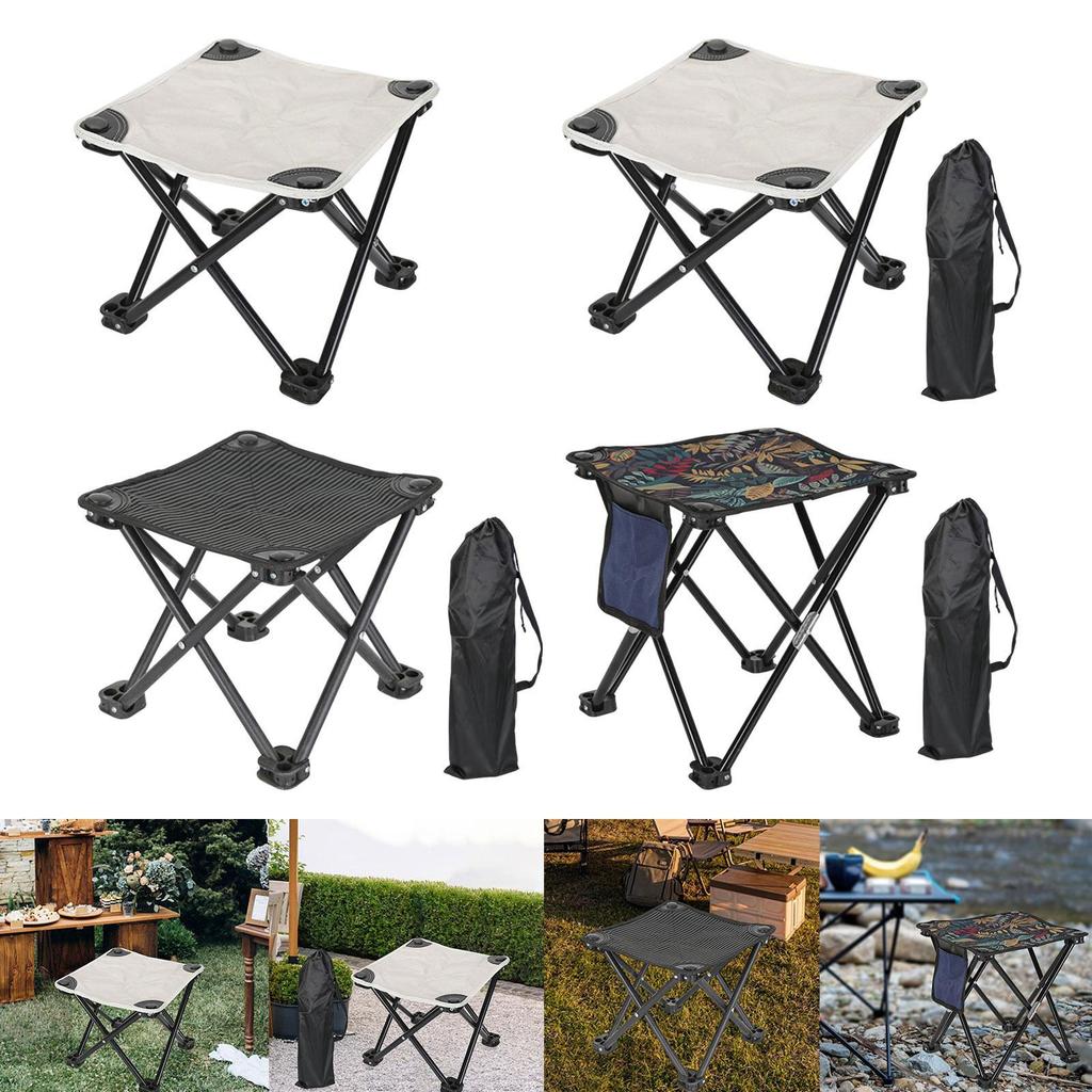 Camp Stool Foldable Camping Footrest for Adults Footstool Small Chair Collapsible