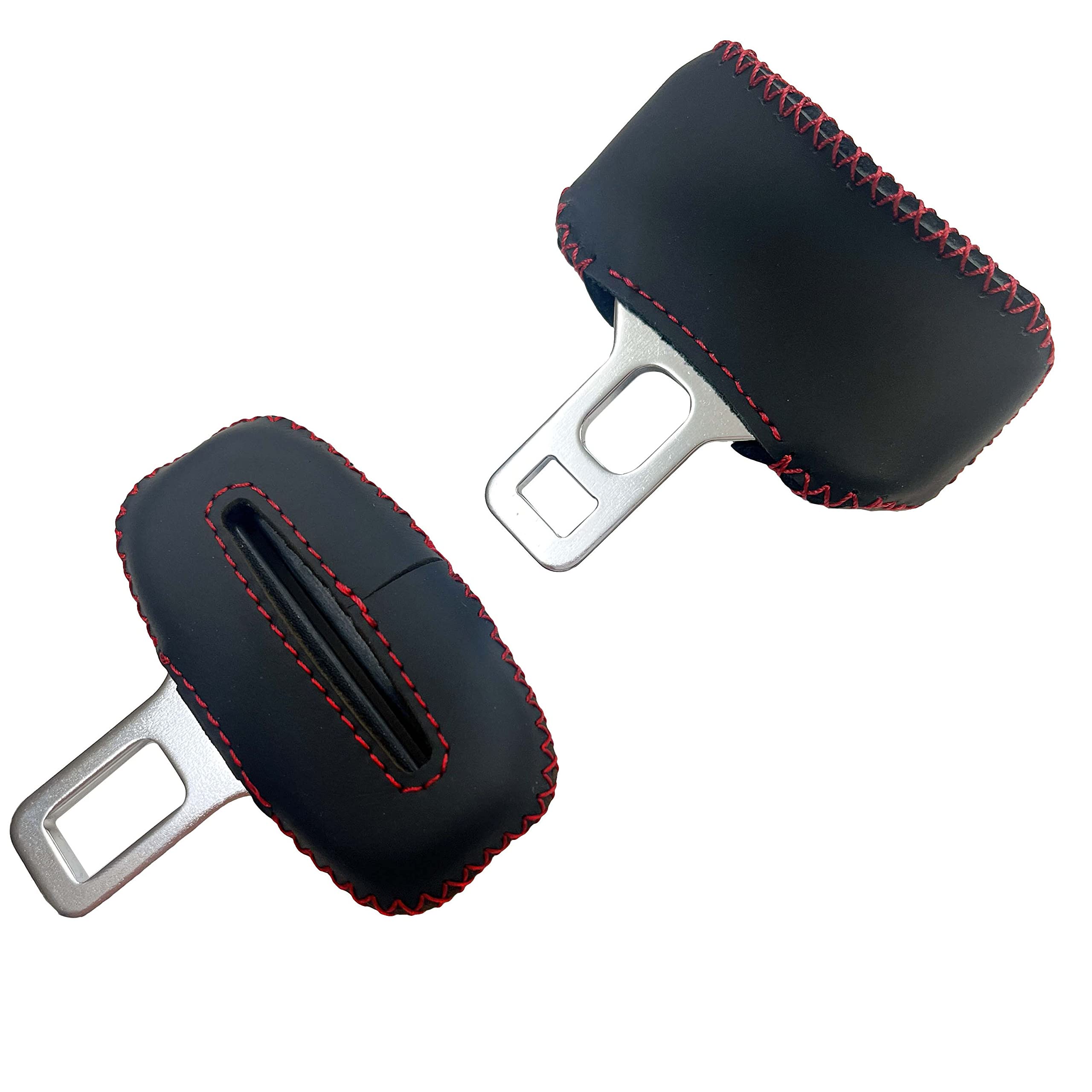 

Genuine Leather Seat Belt Cover for Toyota 90 Series VOXY NOAH (Driver & Passenger, красный