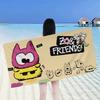 Fashion Z-Zoas Cat Microfiber Printed Beach Towel Mountain Climbing Yoga Beach Swimming Running Absorbent Soft Towel