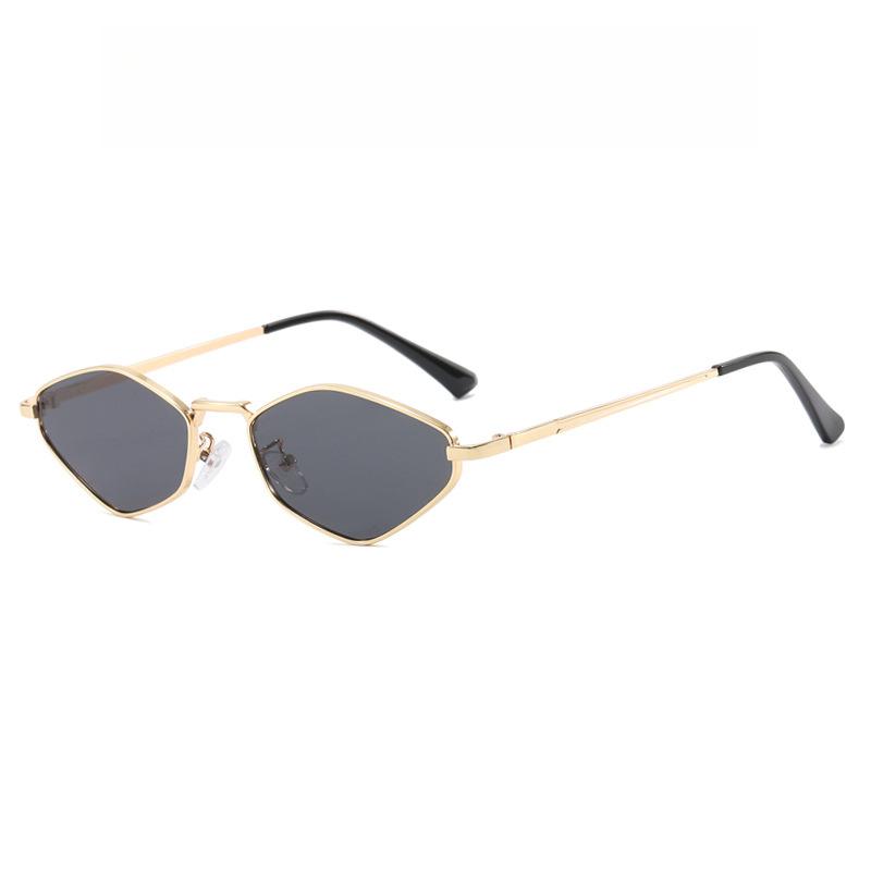 Polygonal Small Frame Metal Frame Fashionable Women's Sunglasses Simple Ins Suitable for Daily Shopping Accessories