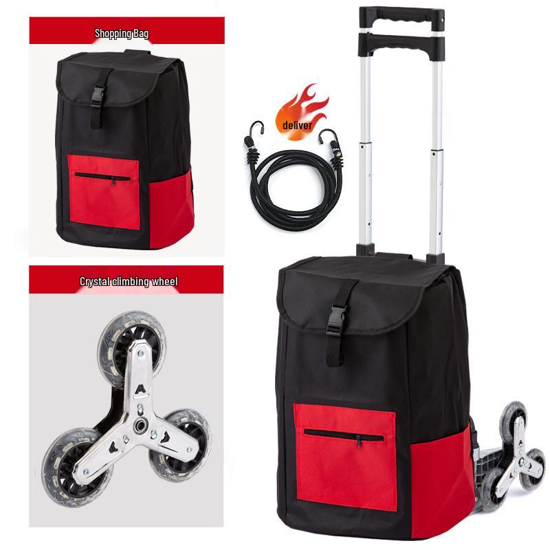Six-Wheel Folding Stair-Climbing Hand Truck and Portable Cart