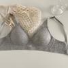 Solid Color Comfortable Zero-Constraint Non-Gaping Women's Underwear Thin Push-Up Wire-Free Bra