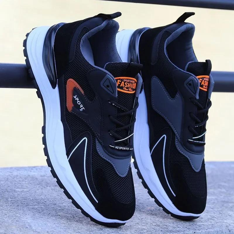 Fashion New Breathable Mesh Surface Jogging Shoes Men Lace-up 2024 Autumn Fashion Casual Soft Sole Sneakers Men Zapatillas De Hombre