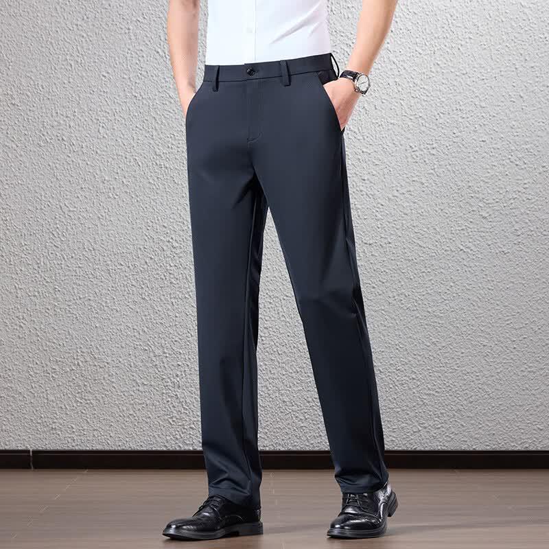 Yiliteng Men s High-Elastic Straight-Leg Casual Pants 40