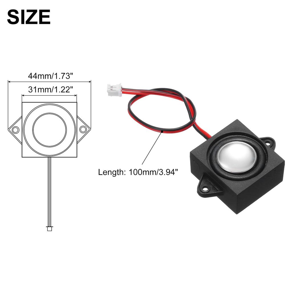 uxcell Speaker 3W 8 Ohm Mini Speaker Micro Speaker with J Interface for Small Electronic Projects Advertising Machine LCD TV Monitor 1pc ST-PH2.0