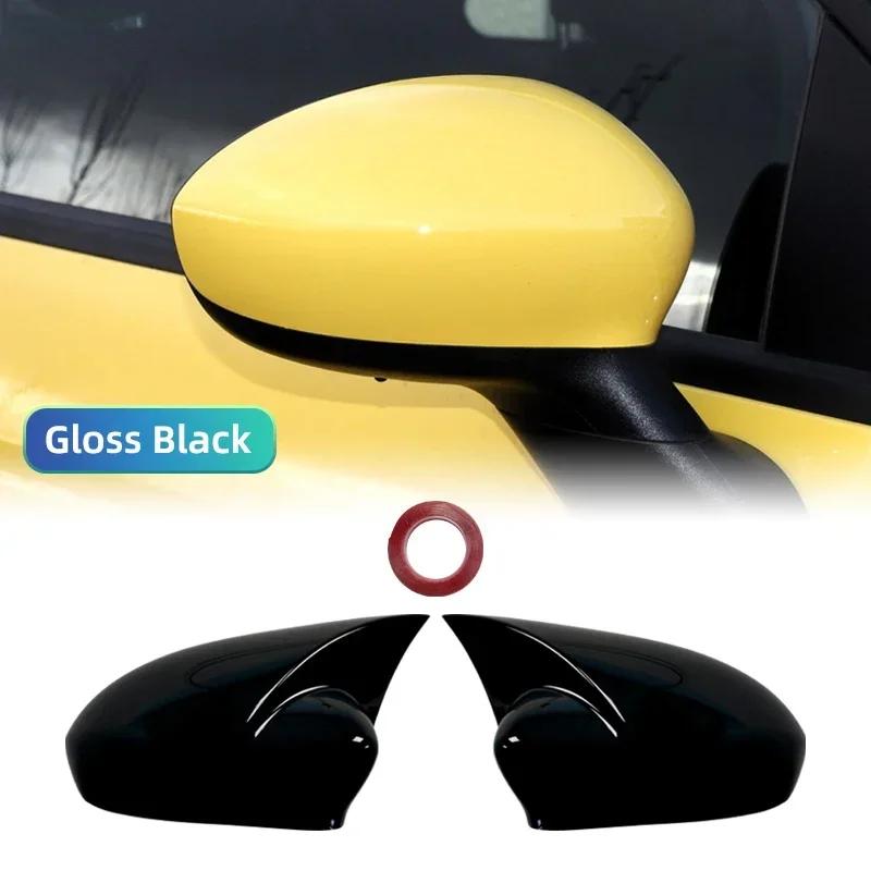 1 Pair Side Door Rearview Mirror Cover Trims For FIAT 500 500C GRANDE PUNTO 595 ABARTH 695 Car Accessories Left + Right Side