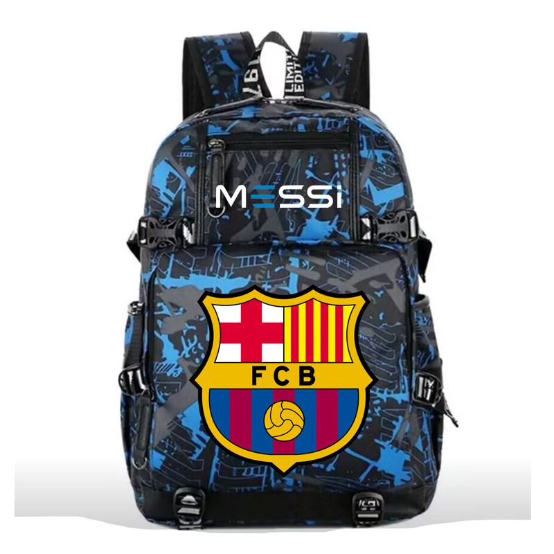 2023 football star Mbappe USB large capacity youth student schoolbag men and women leisure travel shoulder back
