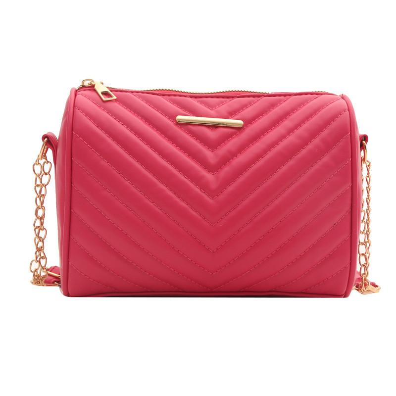 2024 New Fashion Urban Simple Embroidered Diamond Grid Chain Shoulder Crossbody Bag