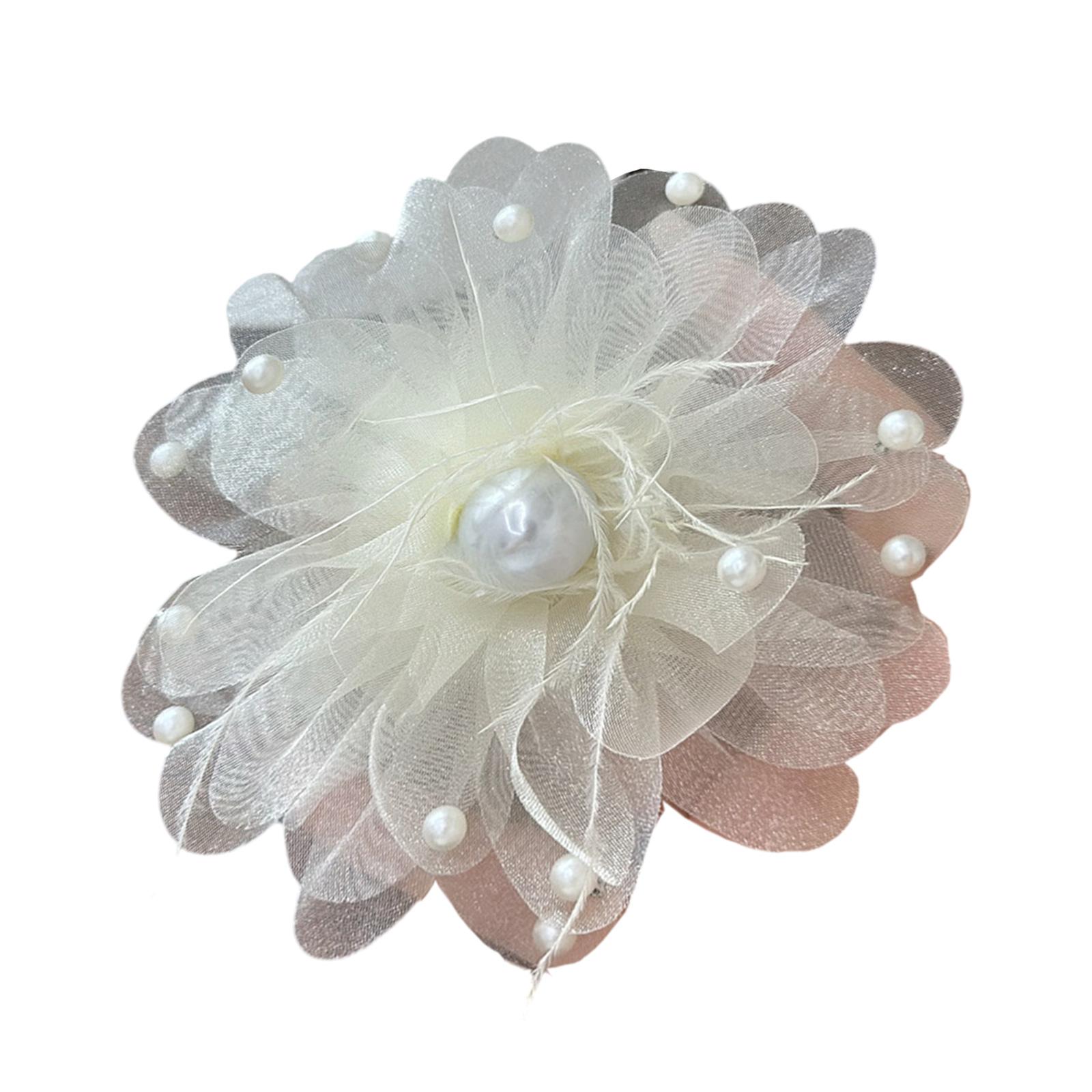 

Элегантный прозрачный тюль перо бисер брошь булавка украшение для любителей моды стильное украшение одежды белый