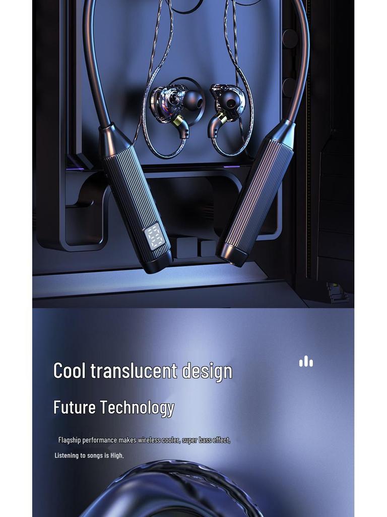 Sport Neckband Bluetooth Headphones with Noise Cancelling, Long Battery Life, Large Capacity & Digital Display