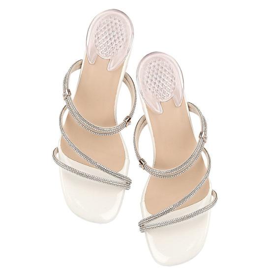 Yousheng 1 Pair Gel Heel Pad Foot Pain Relief Washable Reusable Self-adhesive Shock Absorbing High Heel Shoes Non-slip Heel Cushion Padding