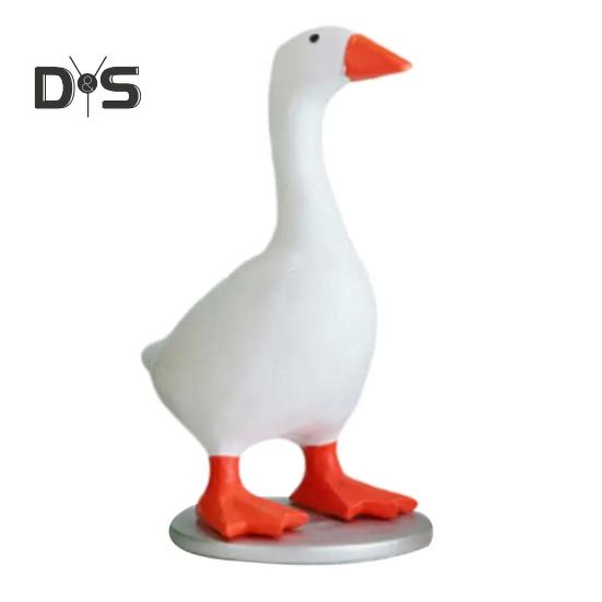 

Магнитный держатель для ключей в виде гуся, смоляные фигурки для стола, эстетическая статуэтка животного, украшение для дома, декор для спальни, гостиной B