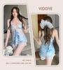 Women's Ice Silk Lace Pajama Set - Camisole & Shorts for Spring/Summer/Autumn