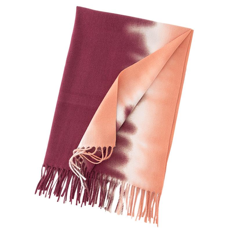 New Autumn and Winter Scarf for Girls A High End Shawl A Faux Cashmere Dopamine Couple's Warm Scarf