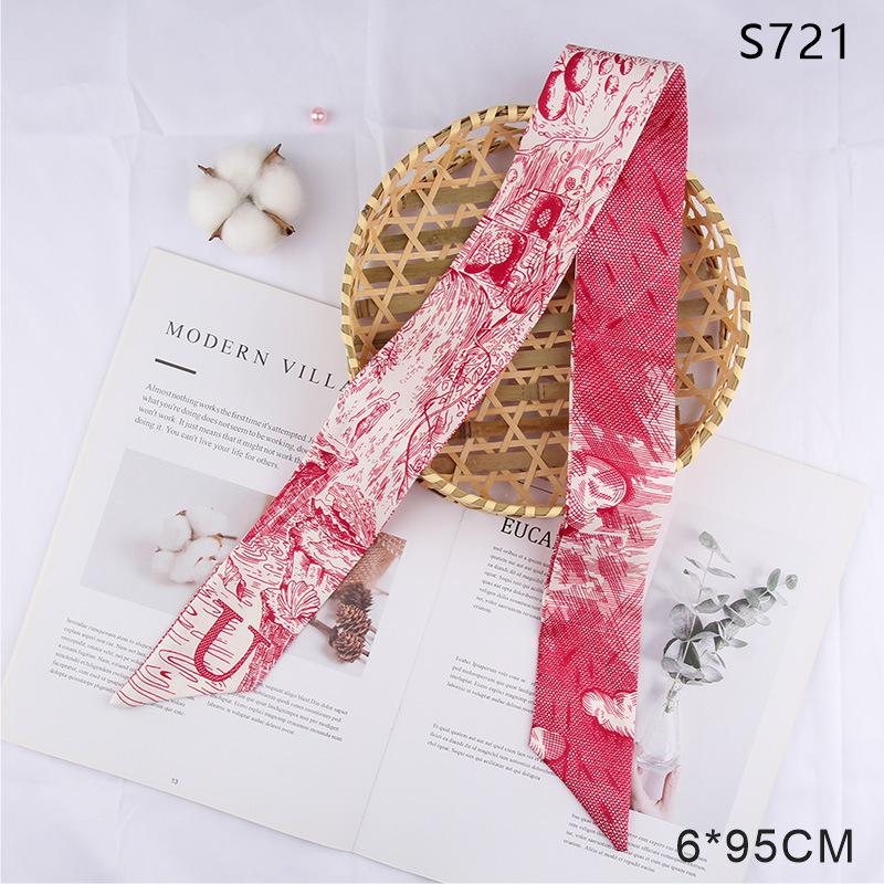 Versatile Vintage Silk Scarf: Hair Tie, Headband, Bag Accessory